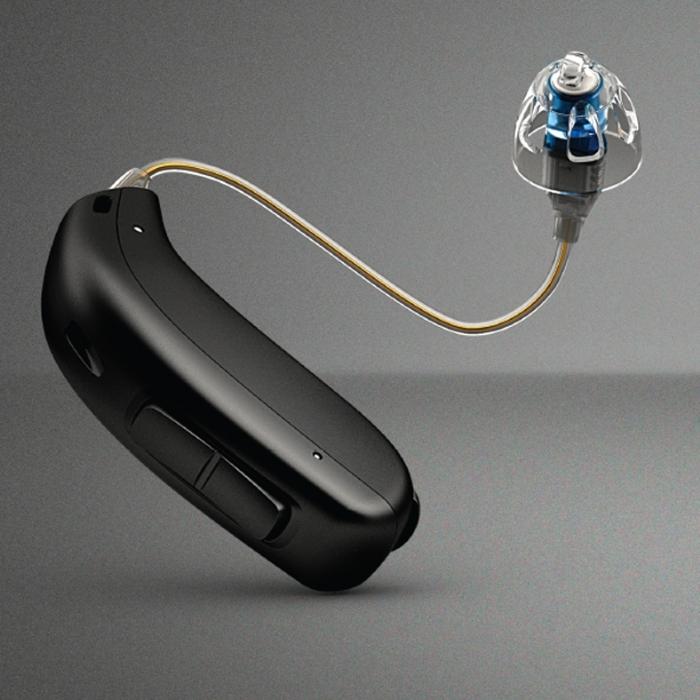 Image of Oticon Real hearing aid on its side