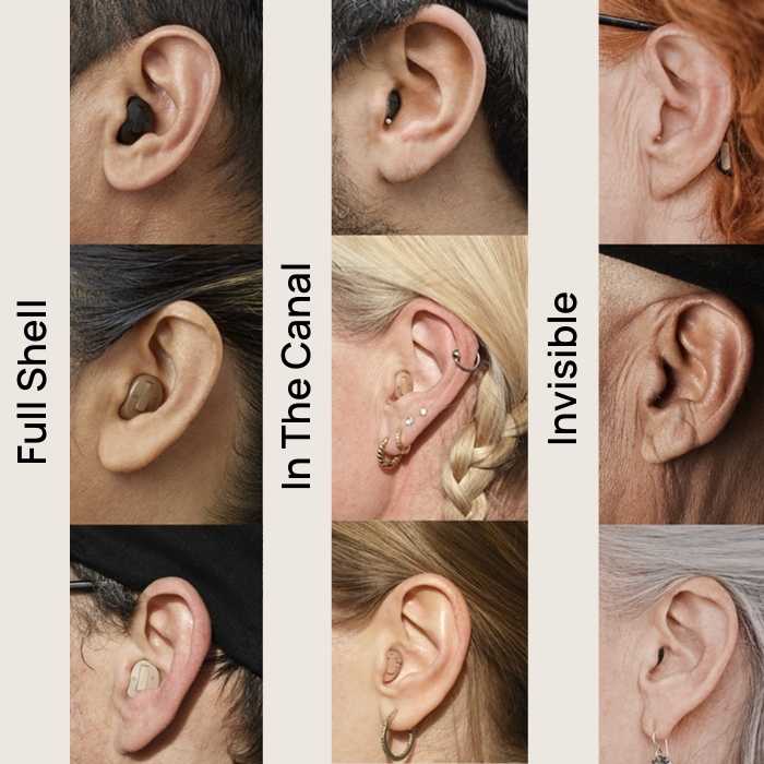 Oticon Own Sizes Shown In Ear