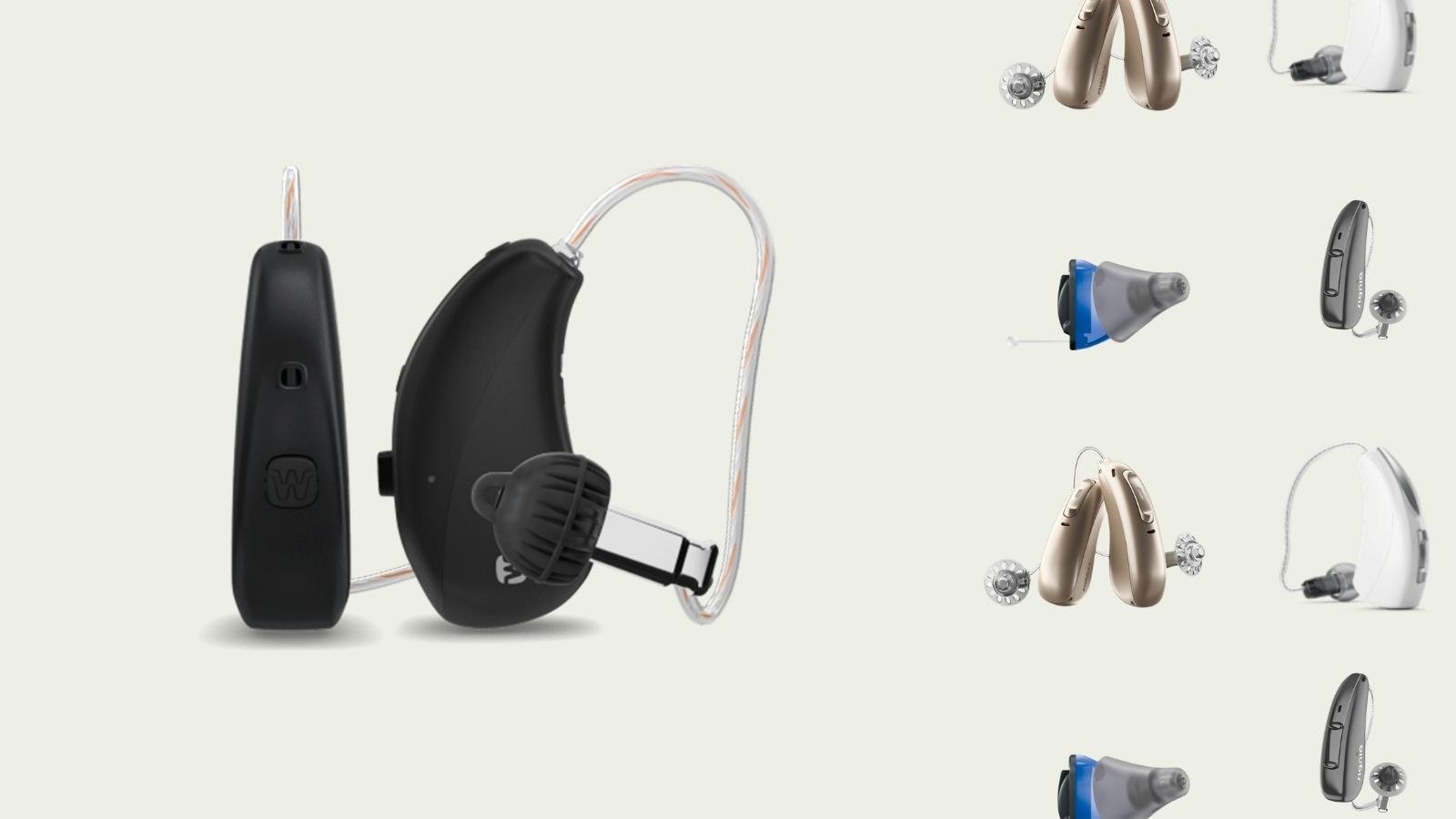 Image of Widex moment hearing aids compared to hearing aids from Signia and Phonak